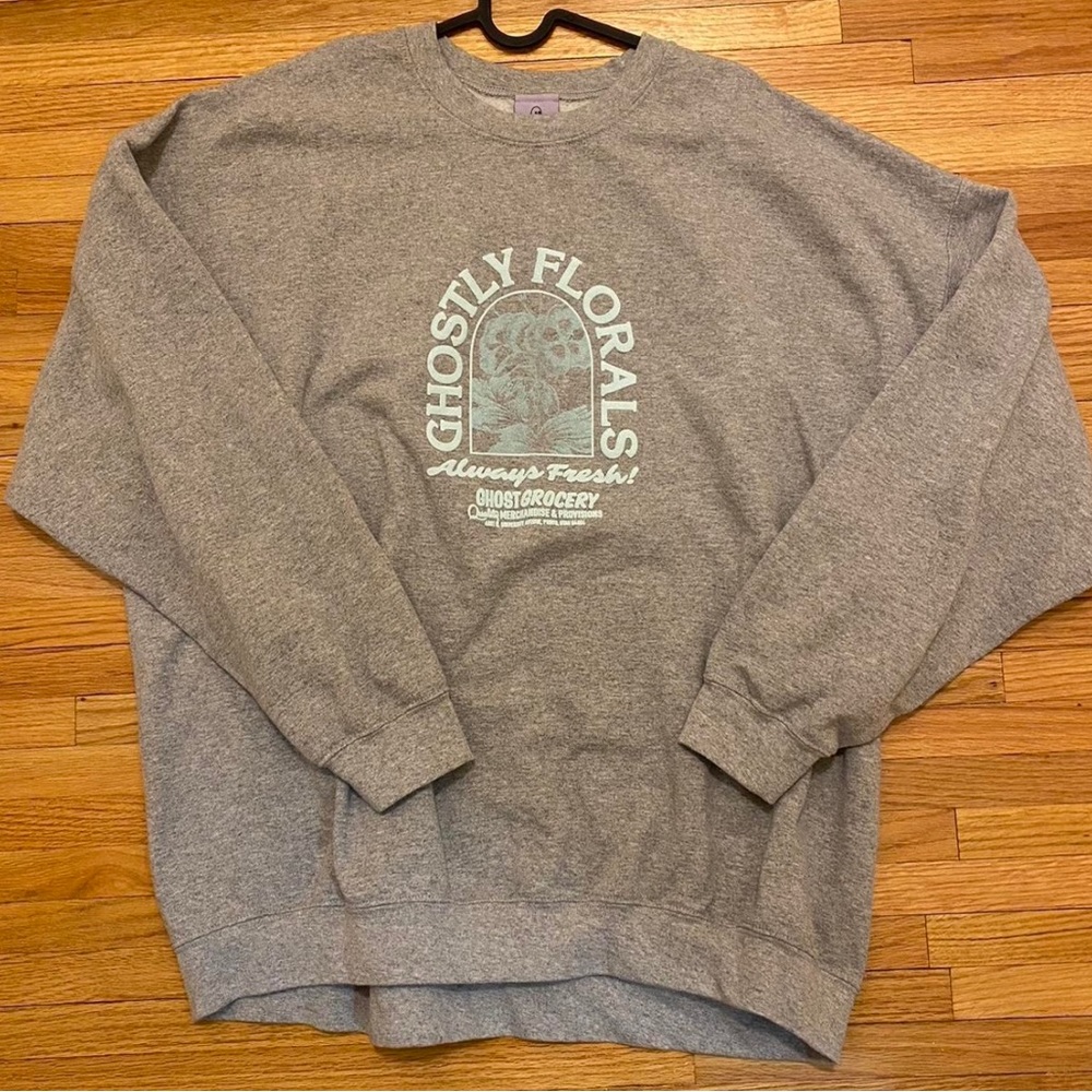 Lonely ghost ghostly florals sweatshirt